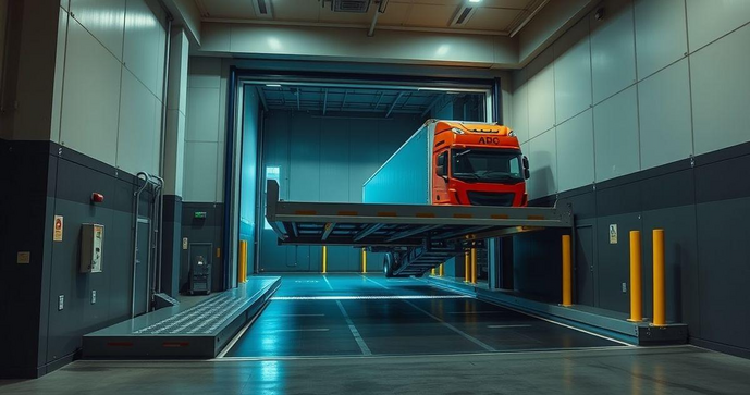 Niveladora de doca embutida é a solução ideal para otimizar a logística e segurança no transporte de cargas.