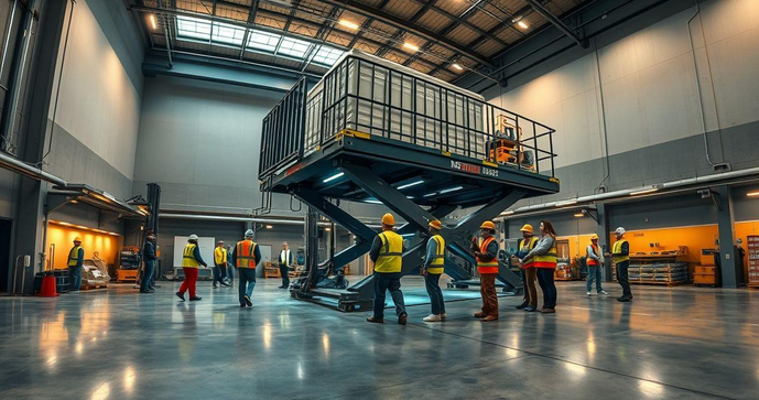 Plataforma Elevat&oacute;ria Carga e Descarga Eficiente