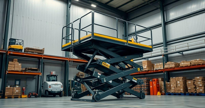 Plataforma Elevat&oacute;ria Carga e Descarga para Efici&ecirc;ncia em Transporte