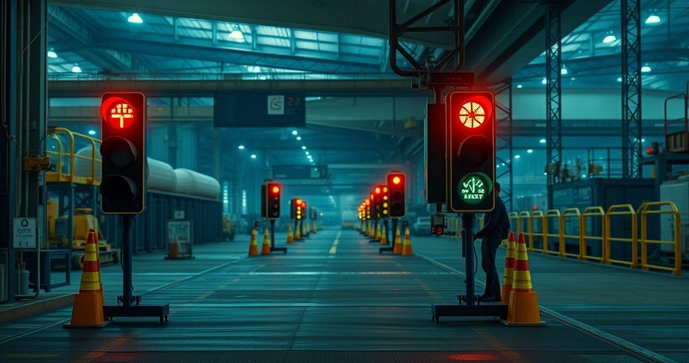 Semáforo para Docas de Construtoras Aumente a Segurança e Eficiência